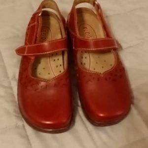 Red Leather Super Fun Klogs